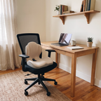 White seat cushion on an office chair