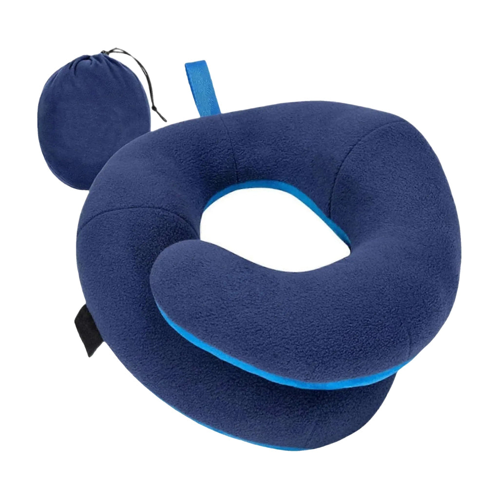 Double Support Travel Pillow in navy